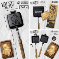 ราคา ที่ปิ้งขนมปัง K2 TOAST TOAST เหล็กหล่อ สวยงาม พิมพ์ลายโลโก้K2 ใช้กับเตาแก๊ส adcamp (12490601821)