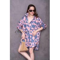ราคา Mirrorsister 40926 1 เดรสเชิ้ตทรงโคร่งลายวงกลมดาว2โทนสีตัดกัน ด้านหน้าสั้นด้านหลังยาว ใส่ง่าย ใส่ได้ตลอด (23188070346)