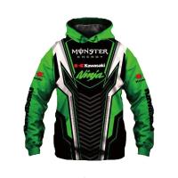 ราคา Kawasaki เสื้อฮู้ดพิมพ์ลาย3d แบบสวมหัวเสื้อแจ็คเก็ตใส่ขี่รถจักรยานยนต์สำหรับผู้ชายเสื้อสไตล์ฮาราจูกุลำลองไซส์ใหญ่พิเศษ (14114984036)