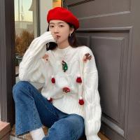 ราคา KOKO เสื้อคริสต์มาสผู้หญิงไหมพรม เสื้อสเวตเตอร์สีแดงปีใหม่แขนยาว เสื้อไหมพรมน่ารักๆ เสื้อสีแดงคริสมาสสาวอวบ M0172 (23294388809)