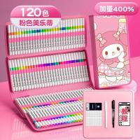 ราคา ปากกาปากกาอะคริลิก Sanrio สีทึบ Kuromi สีซ้อนได้ของเด็กปากกาสีน้ำเมโลดี้โรงเรียนประถมศิลปะการทำการบ้านวาดภาพเด็ก 24สี (23049025640)