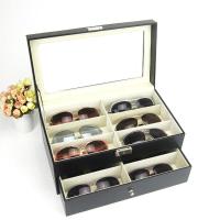 ราคา กล่องเก็บแว่นตาแบบพกพาสุดเท่ กล่องใส่แว่นสายรัดแบบหนังใส 8 ช่อง กล่องเก็บแว่นกันแดดแบบพกพาสำหรับการเดินทาง (876430569)