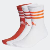 ราคา Adidas ถุงเท้า 3 Stripes Cushioned Crew Socks 3 Pairs White Preloved Red Solar Red IC1324 (19352566979)