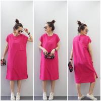 ราคา ชุดเดรสแฟชั่นผ้าลินินทรงแขนล้ำ แต่งกระเป๋าจริงด้านหน้าม ซิบข้าง มีกระดมกระดุมตรงคอด้านหลัง ผ่าข้าง ฟรีไซส์ อก 42 (22848880397)