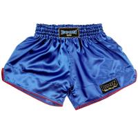 ราคา RSBL Retro Muay Thai Shorts BLUE กางเกงเรทโทรมวยไทยสีน้ำเงินเส้นแดง (20405406522)