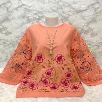 ราคา เสื้อลูกไม้ผ้าลินินสวยๆผ้านิ่มใส่สบายงานปักลายดอกไม้สวยๆจร้า (21764578761)
