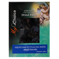 ราคา Squid Ink Spaghetti มายช้อยส์พาสต้าสปาเก็ตตี้ดีปลาหมึก 500กรัม Hand made Italian style dried Pasta ส่ง Kerry Express (14029352922)