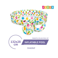 ราคา 12 12 มาแล้ว สระน้ำ สระน้ำทรงกลม 3 ชั้น INTEX พื้นกันกระแทก (21556482836)