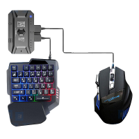 ราคา I ANGEL Gaming keyboard mobile gamingkeyboard mobile keyboard one hand keyboard set Bluetooth for android ios mobile keyboard (23349778599)