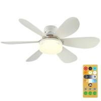 ราคา เต้ารับพัดลมฐาน E26 E27รีโมทคอนโทรลไร้สายหลอดไฟ LED พัดลมติดเพดานสำหรับห้องนอนห้องนั่งเล่นห้องครัวระเบียง (23180023731)