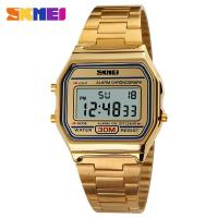 ราคา Skmei 1123แฟชั่นสายเหล็กนาฬิกาดิจิตอลนาฬิกาอิเล็กทรอนิกส์แฟชั่นผู้ชายอินเทรนด์ปลุกนักเรียน (23094816104)