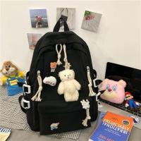 ราคา กระเป๋านักเรียนหญิงมัธยมน่ารักผู้ชายสีเขียวสีดำกระเป๋าเป้สะพายหลัง (22911157738)