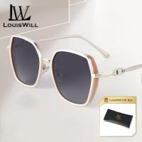ราคา LouisWill แว่นตากันแดดผู้หญิงแฟชั่นฤดูร้อนแว่นตากันแดดกรอบขนาดใหญ่ UV400ครีมกันแดดกันแสง UV แว่นกันแดดแว่นเดินทางน้ำหนักเบา (22285119141)
