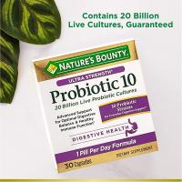 ราคา Nature s Bounty Probiotic 10 Ultra Strength Daily Probiotic Supplement 1 Pack 30 Capsules (17880130660)