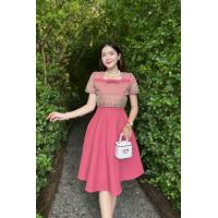 ราคา ชุดเดรสงานกั๊กผ้าฝ้ายทอลายมัดหมี่ สีพื้นผ้าชินมัย ทรงย้วย (23257050012)