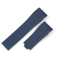 ราคา สายนาฬิกาข้อมือยางซิลิโคนปลายโค้ง21มม สำหรับเปลี่ยน Rolex DEEPSEA Sea Homeller 126660สายคล้องกีฬาดำน้ำสีฟ้าสีดำ (14452008387)