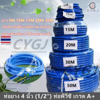 ราคา CYGJ SHOP สายยางสีน้ำเงิน 4 หุน 1 2 นิ้ว ผลิตจาก PVC ใหม่ 100 ไม่เปราะ ไม่แข็ง สายยางรดน้ำ 5เมตร 10เมตร 15เมตร 20เมตร30เมตร (23198293706)