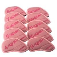 ราคา Golf iron set hippopotamus club set red polo club protective cover honma iron set cap set a variety of numbers (19636928547)