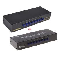 ราคา 8 Way AV Switch RCA Switcher 8 In 1 Out คอมโพสิตวิดีโอ L r กล่องเลือกสำหรับ DVD เกมคอนโซล (12117061981)