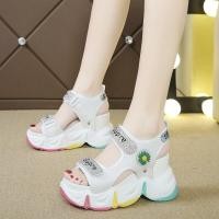 ราคา รองเท้ารัดส้นเสริมส้น รองเท้าผู้หญิง รองเท้าเสริมส้น รองเท้ารัดส้นสไตล์เกาหลี รองเท้าส้นสูง รองเท้ารัดส้น (5100716746)