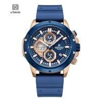 ราคา NAVIFORCE กีฬานาฬิกาสําหรับชายทหารกันน้ําควอตซ์ Chronograph คุณภาพสูงชายสายยางนาฬิกาข้อมือ Reloj Hombre (23247007939)