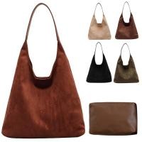 ราคา Lightweight Tote bag Chic Brown Leather Hobo bag Large Suede Purse for Womens Daily use Office Travel Casual (23189892224)