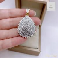 ราคา จี้เพชรงานอลังทรงทรงหยดน้ำล้อมเพชรเจ็ดชั้น ขนาดใหญ่กว่าเหรียญสิบ (22245476606)