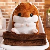 ราคา DIEYUFAN 3 in 1การ์ตูนน่ารักหนูแฮมสเตอร์หมอนผ้าห่มมือที่อบอุ่นหมอนแทรกผ้าห่มแบบ dual วัตถุประสงค์ตุ๊กตาของเล่นตุ๊กตา (23192592699)