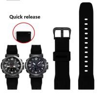 ราคา SDSRubber สำหรับ Casio PROTREK PRG 650Y 600Y PRW 6600Y นาฬิกาวงกีฬาซิลิโคนไนล่อน24มิลลิเมตรสีดำสีฟ้าสายรัดจัดส่งฟรี Jkh (23123986802)