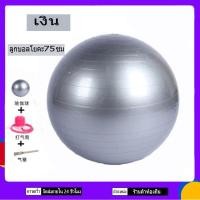 ราคา ลูกบอลโยคะ ขนาดYoga Ball 75 ซม ลูกโยคะลื่น เงิน Exercise Ball 75 Cm (4373508440)
