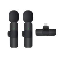 ราคา ไมโครโฟนไร้สาย ไมค์สำหรับไลฟ์สด สำหรับโทรศัพท์ iPhone Samsung vivo Wireless Microphone 2in1 Lightning Type C (18545505052)