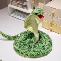 ราคา New Sales Of Artificial King Cobra Plush Toy Halloween Lifelike Mouth Standing Neck And Head (22793810665)
