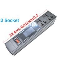 ราคา C14 interface power strip with switch display digital voltmeter power energy meter power energy volt watt kilowatt meter 2 13 16A socket (22965847805)