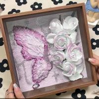 ราคา XINLANYASHE จัดส่งฟรี กรอบรูปกุหลาบผีเสื้อทำจากกรอบรูปแบบทำมือผีเสื้อกุหลาบกรอบรูปกรอบรูปกรอบรูปของขวัญกรอบรูปกุหลาบกรอบรูปผีเสื้อกรอบรูป (22476908476)