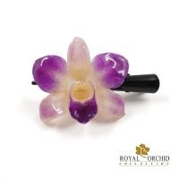 ราคา Royal Orchid กิ๊บติดผมดอกกล้วยไม้เดนโดรเบียม (21395380702)