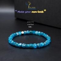 ราคา กำไลหิน อะพาไทต์ Apatite หินแท้100 ขนาด 5mm ทรงลูกบาศก์ เจียรเหลี่ยม สร้อยข้อมือหิน หินนำโชค หินมงคล หินเสริมดวง (17354958612)