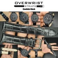 ราคา สายนาฬิกา สายหนังวัวแท้ สายหนังวัวปั๊มลายจระเข้ overwrist cowhide leather strap 182022mm (10297230882)
