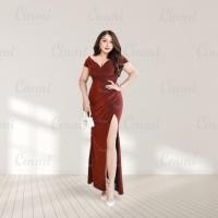 ราคา Ommishop ชุดราตรี 1226V PS แขนสั้นแต่งคาดอก เดรสออกงาน ชุดงานแต่ง เพื่อนเจ้าสาว เดรสสาวอวบ Plus Size (22827015155)