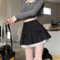 ราคา สีเทาเข้ม ลูกไม้ Trim พลีท Mini กระโปรง ผู้หญิง ฤดูร้อน แฟชั่น ทรงเอ สั้น กระโปรง S สไตล์เกาหลี โพลีเอสเตอร์ ผ้าครึ่งตัว กระโปรง (22343914804)