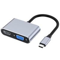 ราคา USB C to VGA Multiport Adapter 4K Type C USB C HUB Video Projectors Converters Port Adaptor for Pro (23047944251)