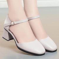 ราคา YUSHIKI รองเท้าส้นสูงหนังส้นตื้นแฟชั่นสไตล์เกาหลี รองเท้าส้นสูงหัวกลมสีทึบ รองเท้าแตะส้นสูงหนา 5 ซม รองเท้าส้นสูงผู้ใหญ่และเป็นผู้หญิงหรูหรา รองเท้าทำงาน (23255315857)