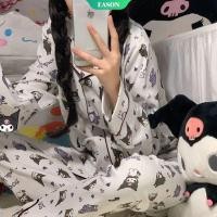 ราคา Ryn studio Sanrios ชุดนอนแขนยาว ลายการ์ตูนอนิเมะ KawaiiIns Kuromi My Melody น่ารัก กางเกงขายาว สไตล์เจ้าหญิง แฟชั่นฤดูใบไม้ผลิ ฤดูใบไม้ร่วง สําหรับบ้าน (20541548304)