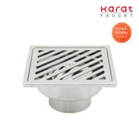 ราคา Karat Faucet ตะแกรงกันกลิ่นแบบเหลี่ยมต่อท่อ PVC ขนาด 1 5 3 นิ้ว หน้าแปลน 3 5 นิ้ว สเตนเลส 304 รุ่น KA 54 831 ST (16562838100)