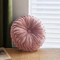 ราคา 2024New European Style Round Solid Red Grey Blue Pink Beige Green Seat Cushion Velvet Fabric Back Cushion Sofa Pillow Bed Pillow (22099327605)