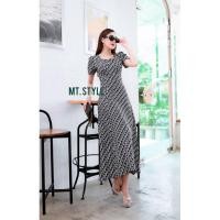ราคา ป้าย MT Style S 3XL เดรสคอเหลี่ยมผ้าทอลายหนา ทรงสวย งานขายดี A239 A240 (23062313821)