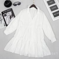 ราคา มินิเดรส สไตล์คุณแอน lll Freesize lll PE058 ชุดเดรส คอจีน แขนยาว แต่งระบายเป็นชั้นๆ ผ้าไหมอิตาลี (9095512992)