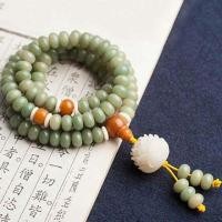 ราคา ธรรมชาติ Weathered Bodhi Root ลูกปัด Strand สร้อยข้อมือหยกสีขาวพุทธ Healing สวดมนต์ Mala สร้อยคอ Lotus อุปกรณ์เสริม (16435355302)