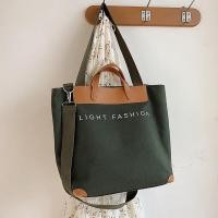 ราคา กระเป๋าผ้าแคนวาสลําลองความจุขนาดใหญ่และพิมพ์ลายตัวอักษรเรียบง่ายโดย Magic Baofang กระเป๋าสะพายสไตล์ญี่ปุ่นและเกาหลีที่ทันสมัยสําหรับเยาวชน (22266375543)