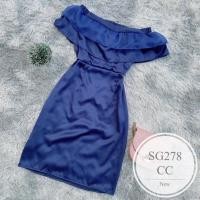 ราคา SG278 เดรสออกงาน ผ้าซาร่าเนื้อเงา ทรงเปิดไหล่แต่งระบายด้วยผ้าแก้ว งานซิปหลัง เรียบหรู ดูดีสุดๆ (17360874193)