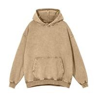 ราคา POND โรงงาน 300 กรัมของผ้าฝ้ายคอมโพสิตบางซักเก่าเสื้อกันหนาวฮูดหลวมกระเป๋าสะพายด้าย (23271163103)